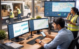 Data driven logistics operations with real time analytics, GPS tracking, and warehouse coordination in an Indian transport company